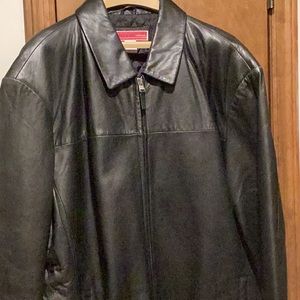 XL men’s Merona black leather jacket. Butter soft leather. Worn once